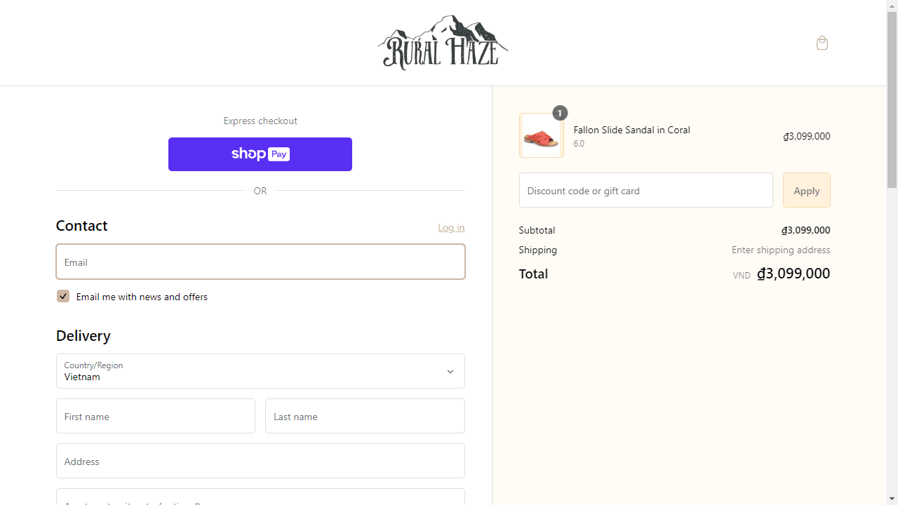 How to apply Rural Haze coupon code